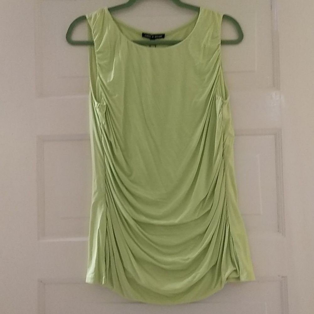 Cable & Gauge Lime Green Career Sleeveles Top XL